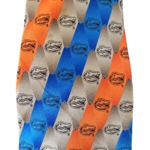 Eagles Wings Florida Gators Silk Necktie Orange Blue Grey NCAA Logo Tie Korea
